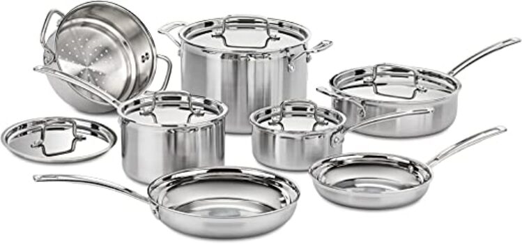 Cuisinart - Multiclad Pro Tri-Ply Stainless Steel 12 Piece Cookware Set