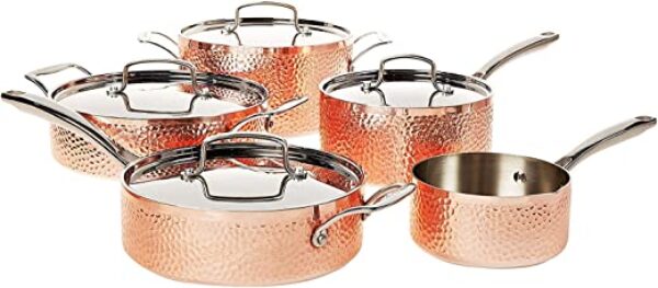 Cuisinart - Copper Tri-Ply 9 Piece Cookware Set