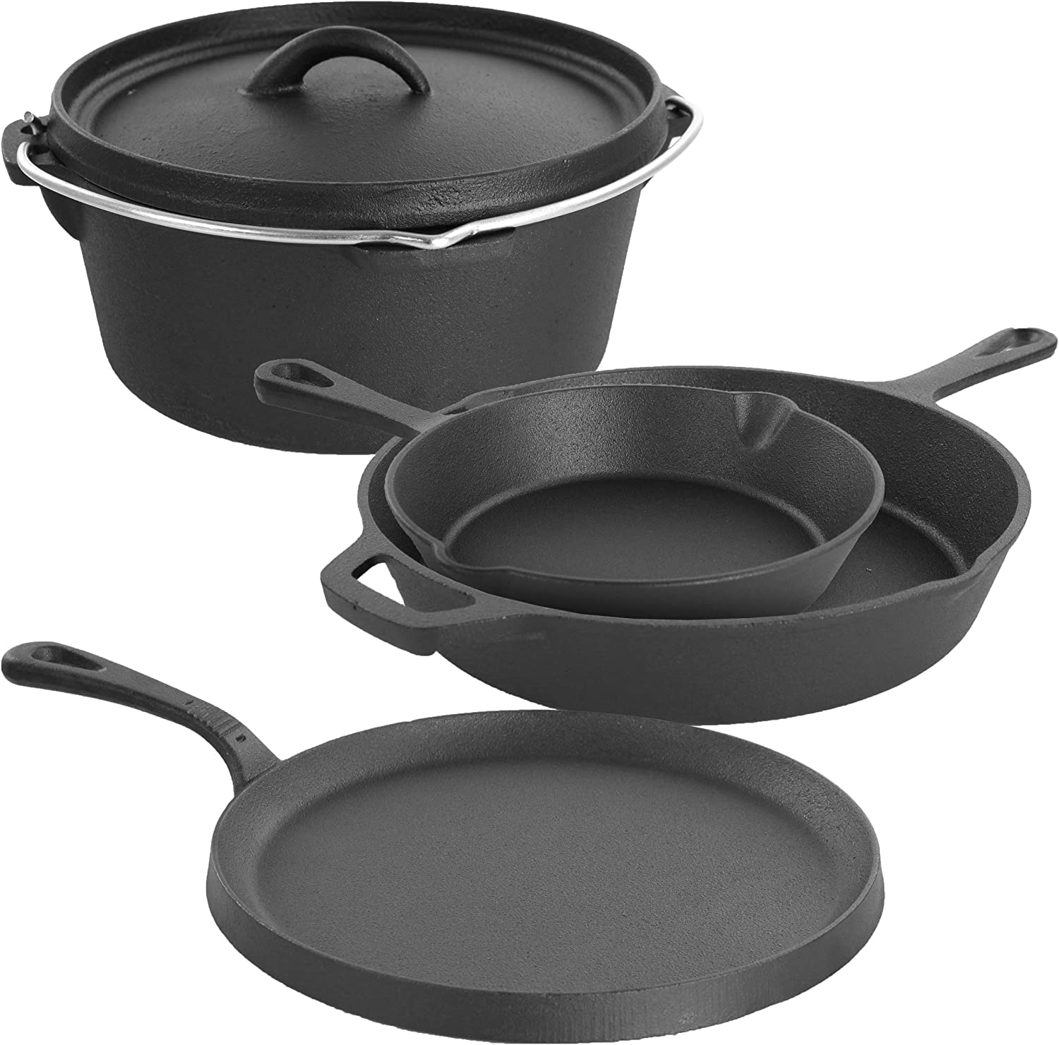 Uncoated Cast iron Cookware Set