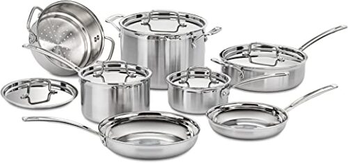 Cuisinart – Multiclad Pro Tri-Ply Stainless Steel 12 Piece Cookware Set