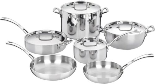 Cuisinart – French Classic Tri-Ply Stainless Steel 10 Piece Cookware Set