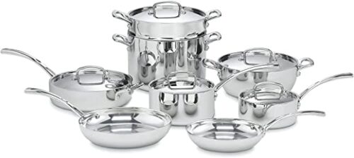 Cuisinart – French Classic Tri-Ply Stainless Steel 13 Piece Cookware Set