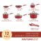 Rachael Ray – Cucina Hard Enamel Nonstick 12 Piece Cookware Set
